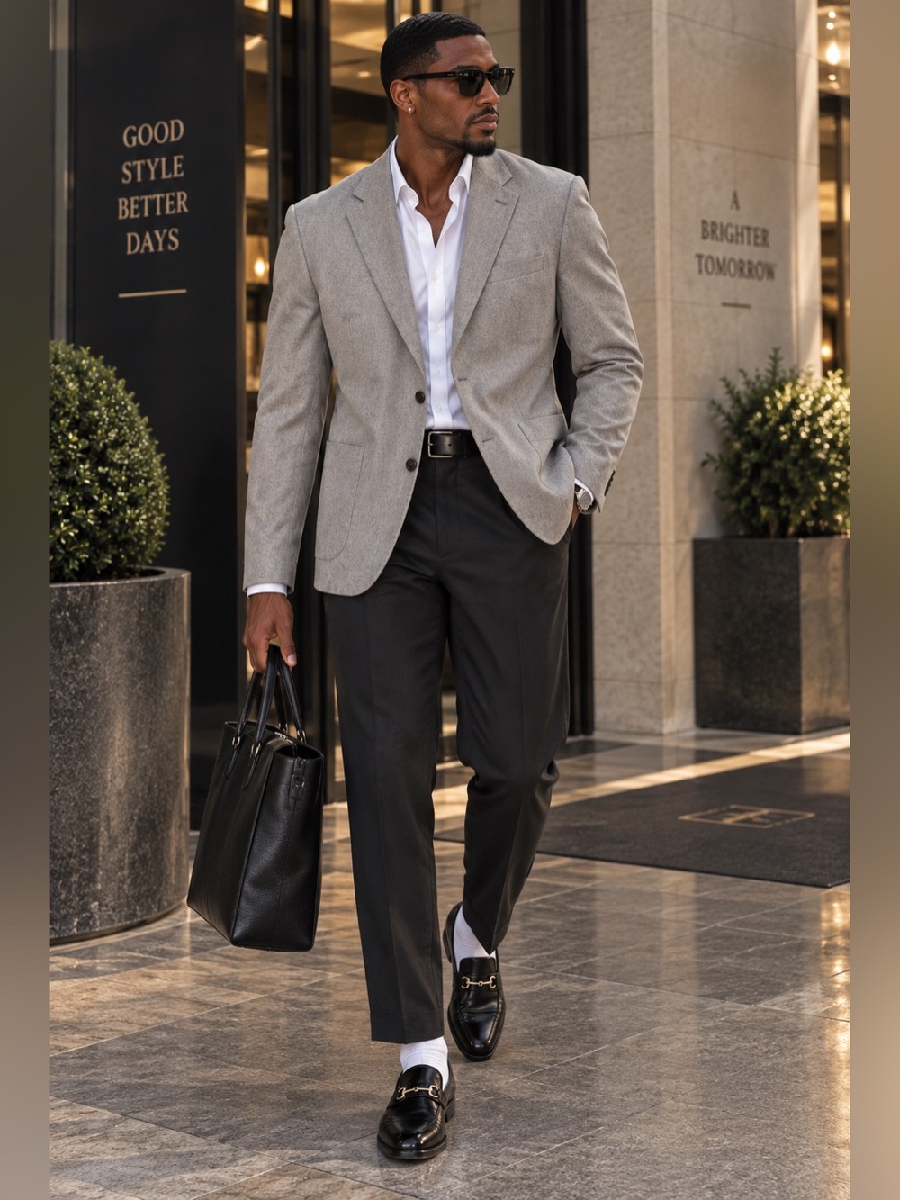 Banana Republic Light Gray Blazer